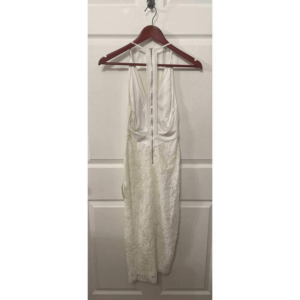 Lulus Romantic Message White Lace Midi Dress XS Bridal Shower Wedding NWT - Picture 10 of 12